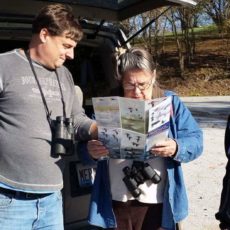 Dan Moorehouse - Western Prairie Audubon Society President doing bird identification
